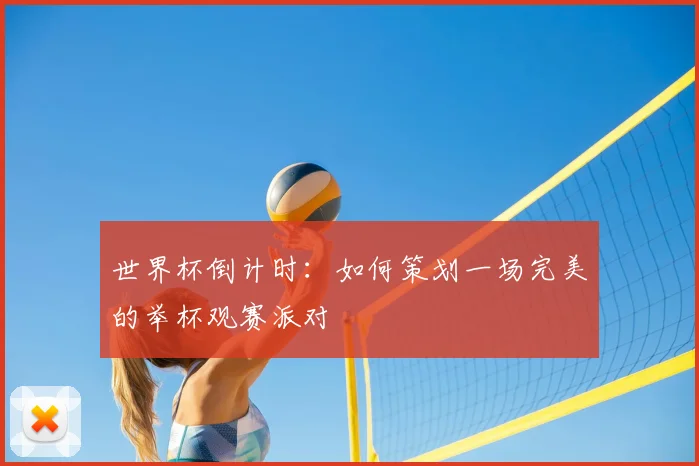 世界杯倒计时:如何策划一场完美的举杯观赛派对